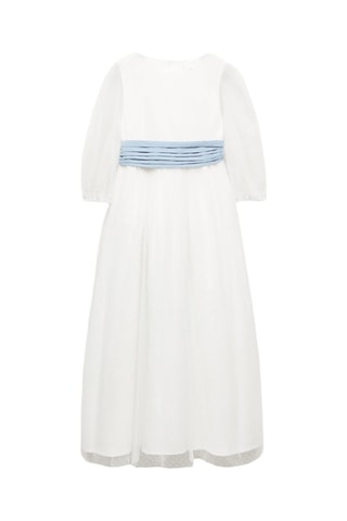 Robe plumetis noeud - Blanc