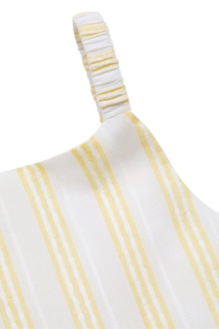 Robe rayures volants - Jaune