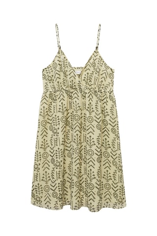 Robe en imprimé ethnique - Vert pastel