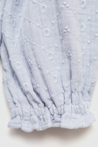 Robe détails brodés - Bleu