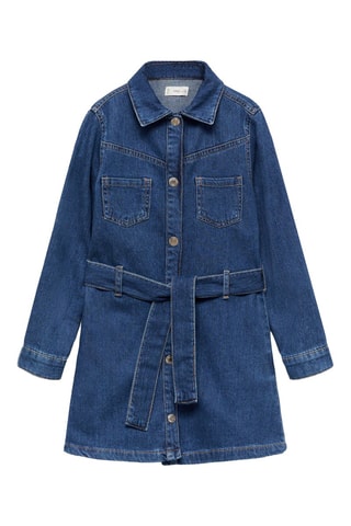 Robe chemise jean - Bleu marine