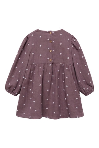 Robe à broderie florale - Rouge foncé