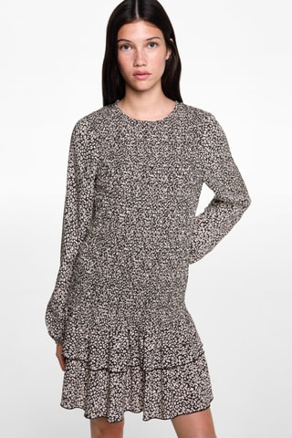 Robe en imprimé léopard - Noir