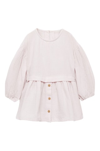 Robe coton boutonnée - Violet clair