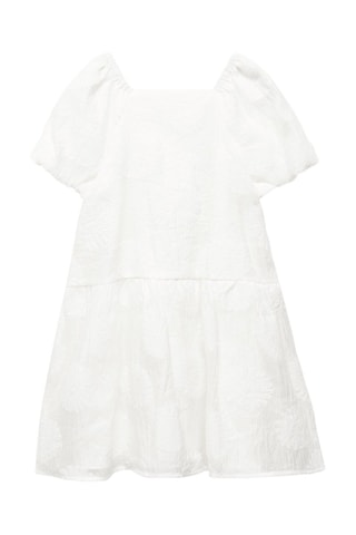 Robe brodée fleurs - Blanc