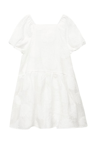 Robe brodée fleurs - Blanc