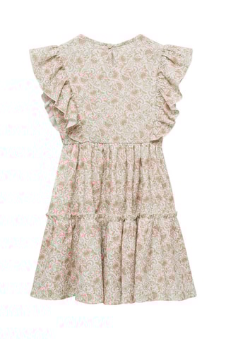 Robe paisley volants - Blanc cassé