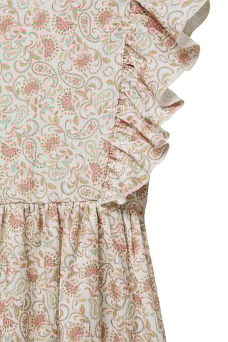 Robe paisley volants - Blanc cassé