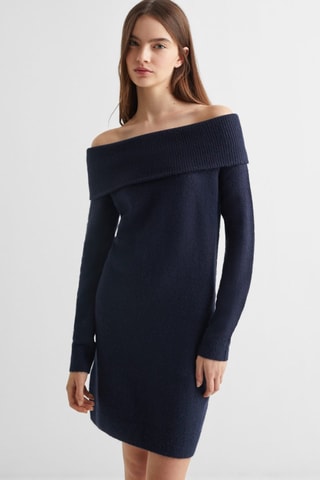 Robe épaules dénudées - Bleu marine