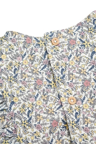 Robe imprimée à volants - Gris