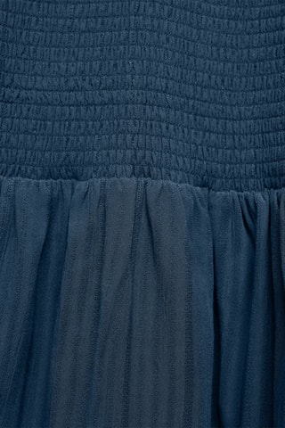 Robe froncée volants - Bleu marine