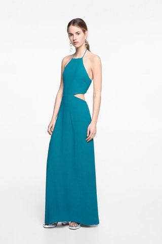 Robe longue halter - Turquoise