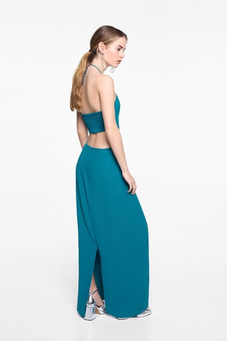 Robe longue halter - Turquoise