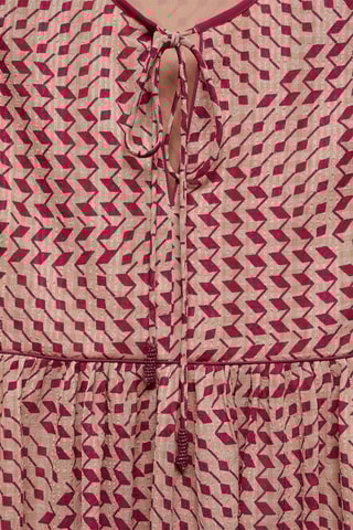 Robe fluide imprimée - Fraise
