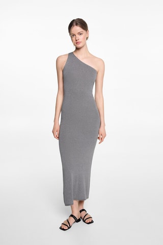 Robe asymétrique Lurex® - Argenté