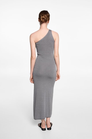 Robe asymétrique Lurex® - Argenté