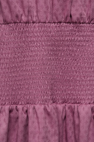 Robe froncée brodée - Violet