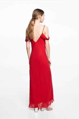 Robe midi épaules dénudées - Rouge