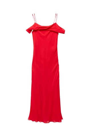 Robe midi épaules dénudées - Rouge