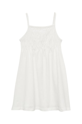 Robe à détails froncés - Blanc cassé