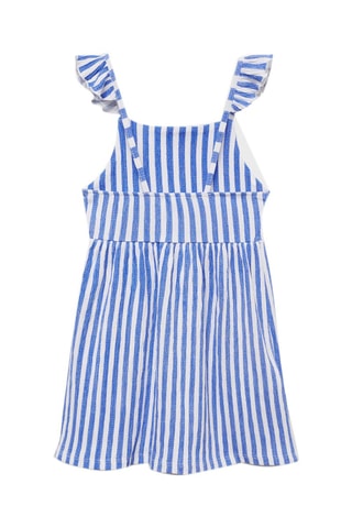 Robe rayée à volants - Porcelaine