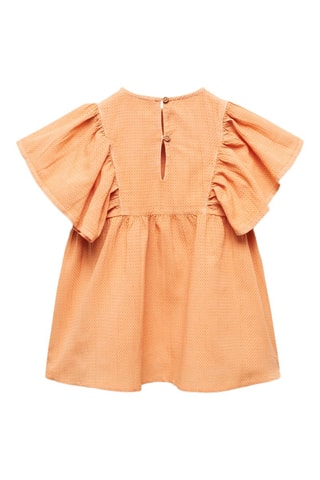 Robe volants teinture naturelle - Orange clair