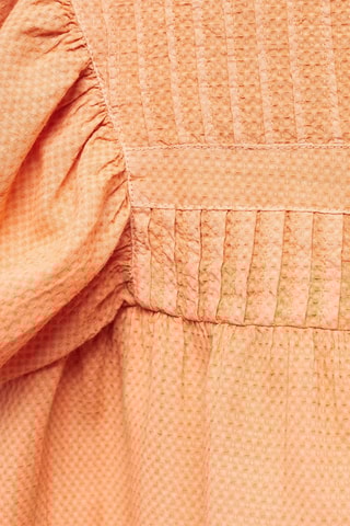 Robe volants teinture naturelle - Orange clair