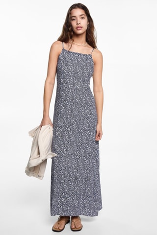 Robe à fleurs - Bleu marine
