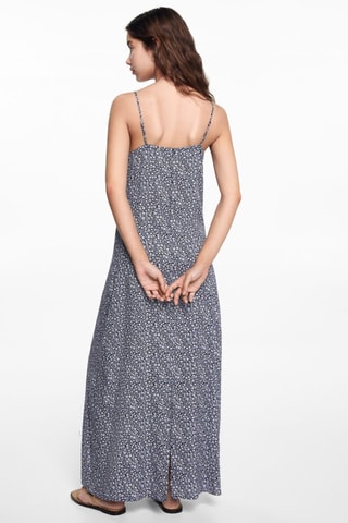 Robe à fleurs - Bleu marine