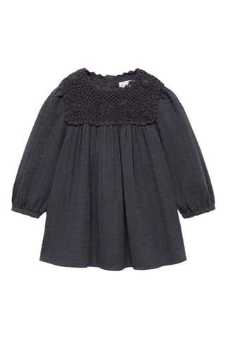 Robe empiècement crochet - Anthracite