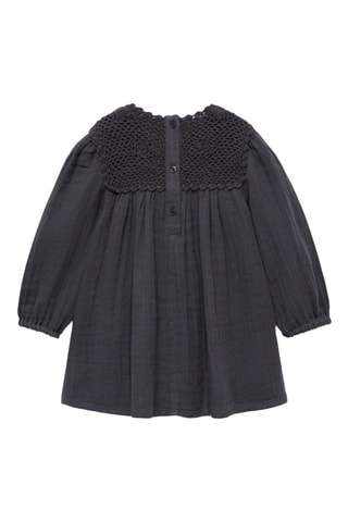 Robe empiècement crochet - Anthracite