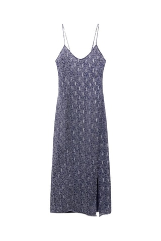 Robe imprimée ouvertures  - Bleu marine