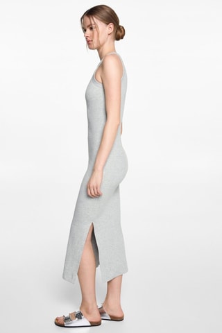 Robe midi ajustée - Gris chiné