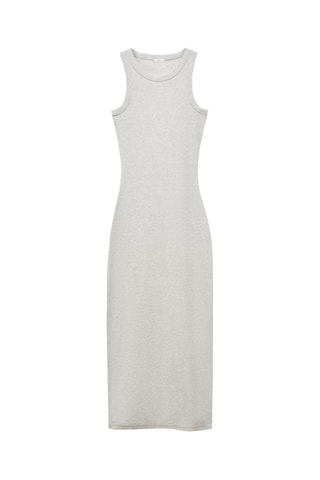 Robe midi ajustée - Gris chiné