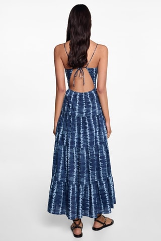 Robe en imprimé tie-dye - Bleu clair