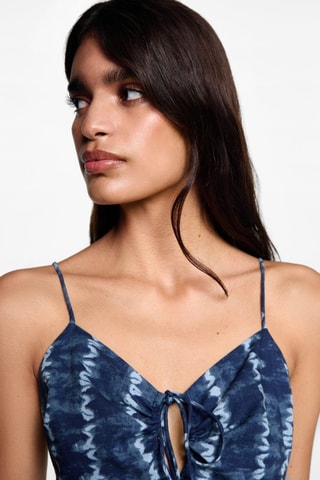 Robe en imprimé tie-dye - Bleu clair
