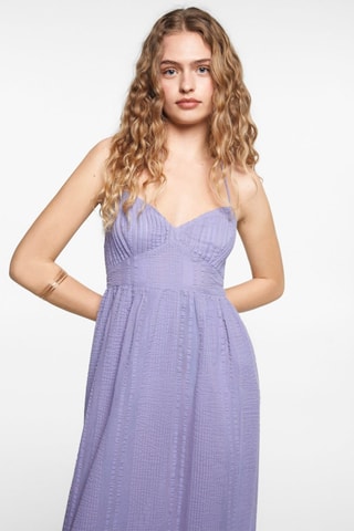Robe maxi texturée - Lilas