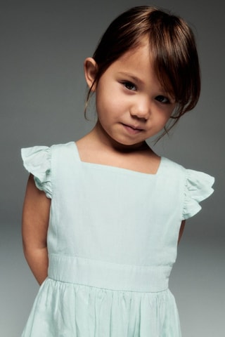 Robe en lin - Vert pastel