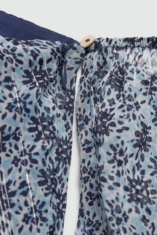 Robe asymétrique imprimée - Bleu marine