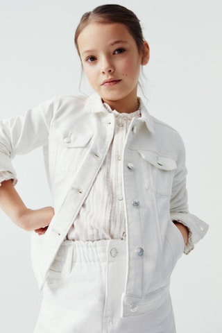 Blouson jean poches - Blanc cassé