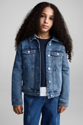 Blouson jean poches - Bleu
