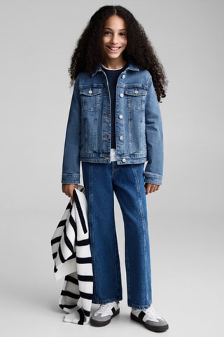 Blouson jean poches - Bleu