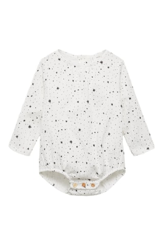 Body coton imprimé - Blanc cassé