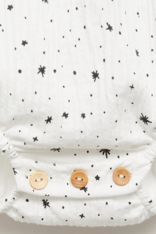 Body coton imprimé - Blanc cassé