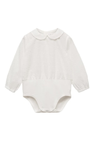 Body blouse plumetis - Blanc cassé