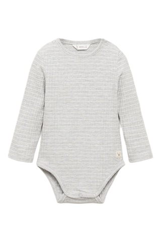 Body coton rayures - Bleu clair