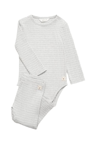 Body coton rayures - Bleu clair