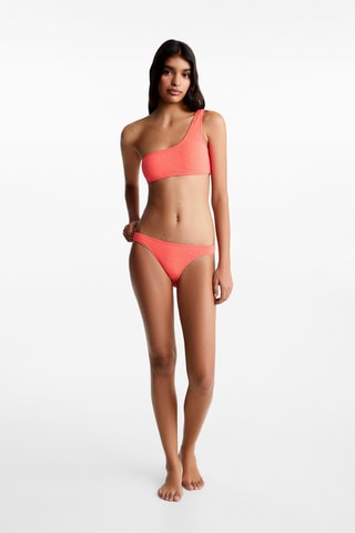 Bikini asymétrique Lurex® - Corail