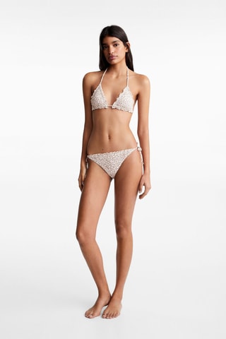 Bikini imprimé léopard - Blanc cassé