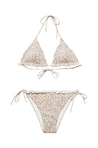 Bikini imprimé léopard - Blanc cassé